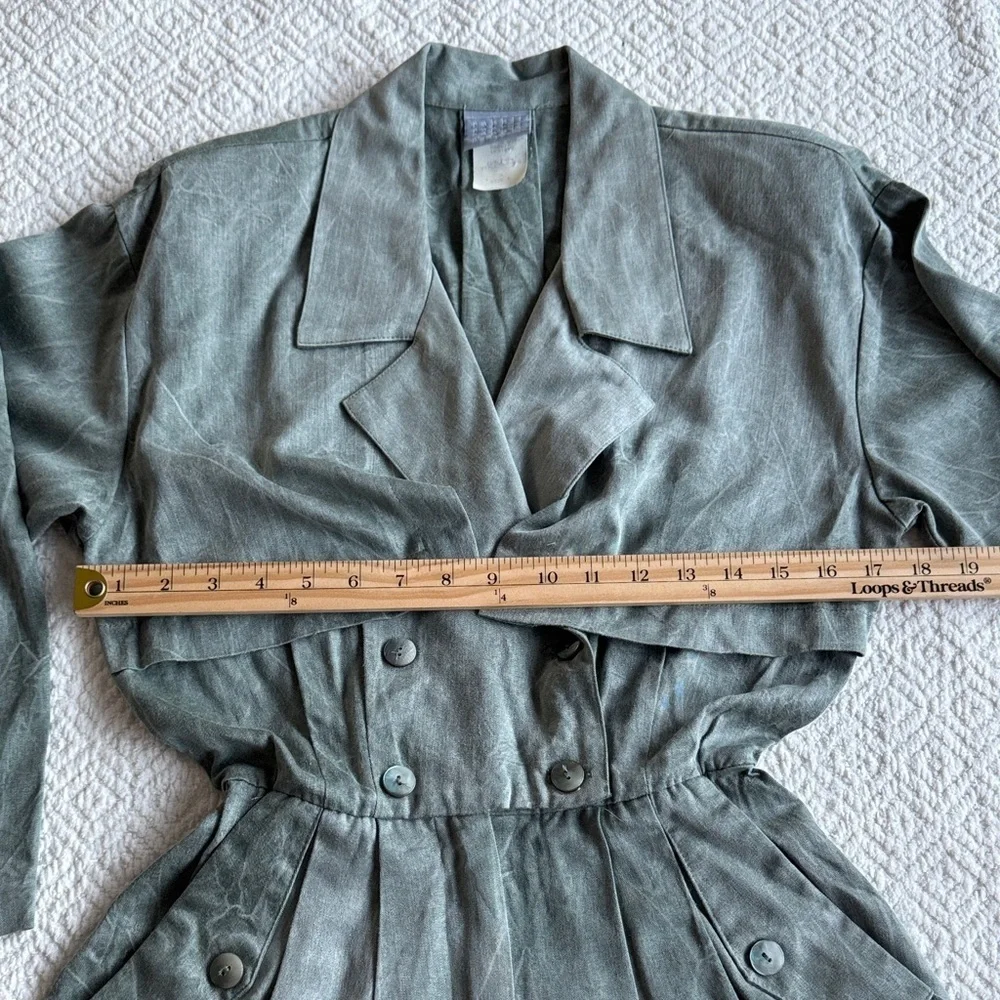 Vintage Rabbit Rabbit Rabbit Aqua Green Romper Size 6 - 100% Rayon - Picture 5 of 7